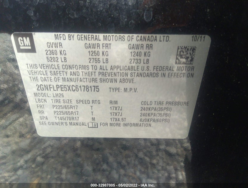 2GNFLPE5XC6178175