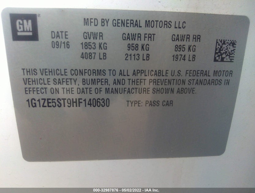 1G1ZE5ST9HF140630