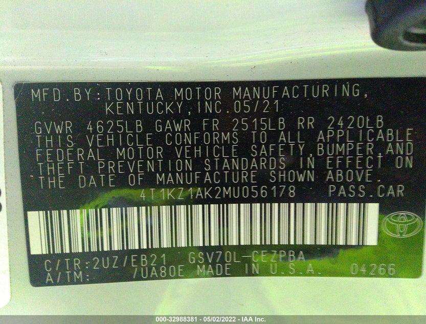 4T1KZ1AK2MU056178