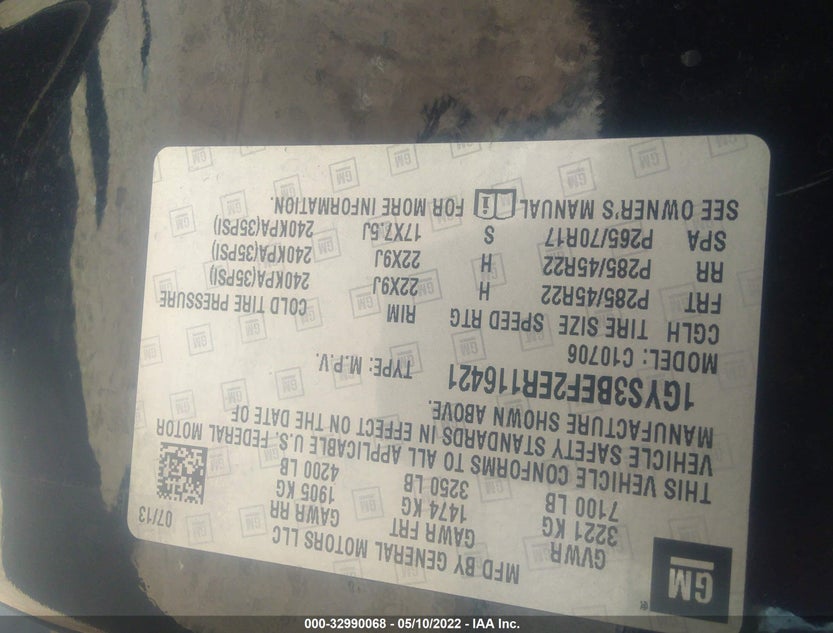 1GYS3BEF2ER116421