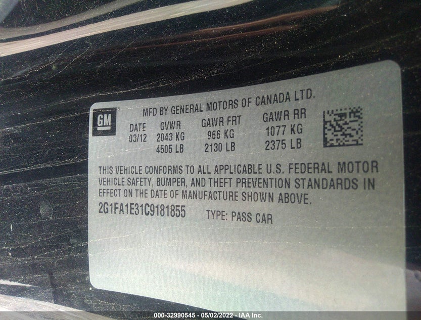 2G1FA1E31C9181855