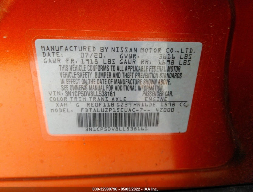 3N1CP5DV8LL538161