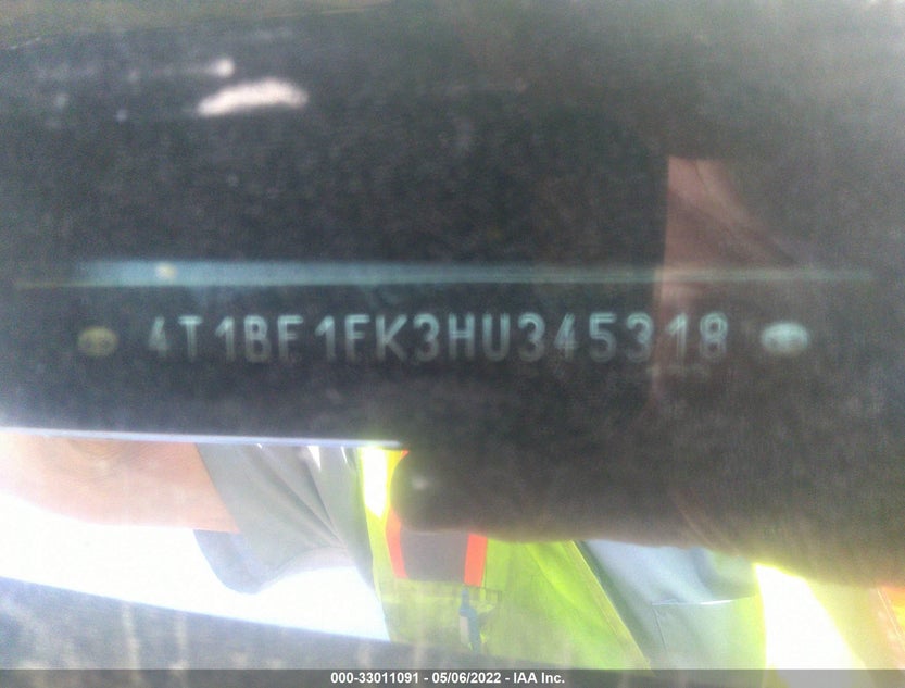 4T1BF1FK3HU345318