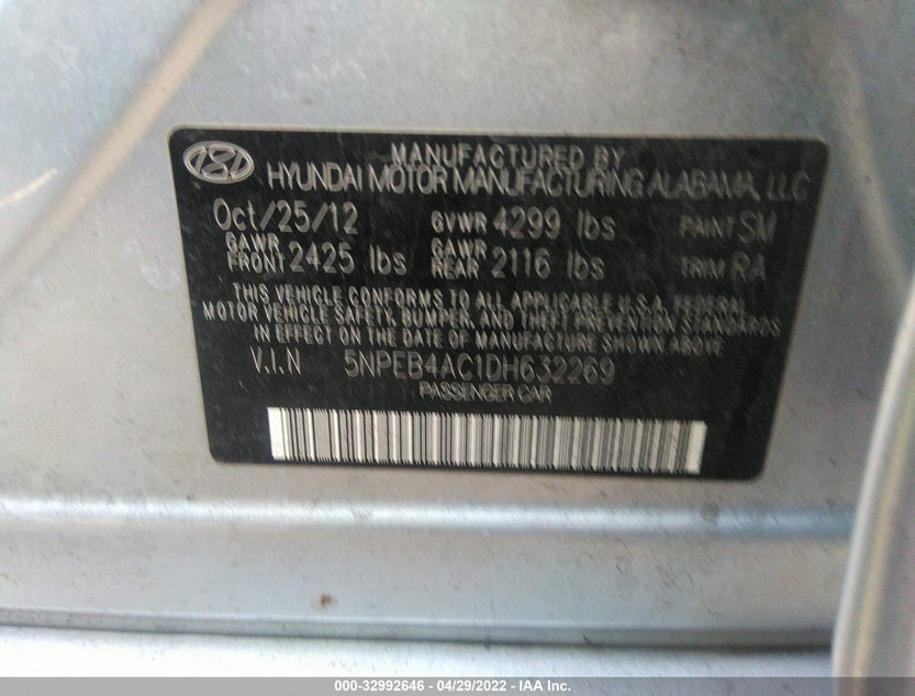 5NPEB4AC1DH632269