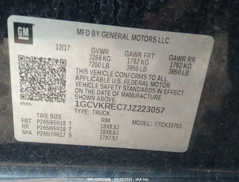 1GCVKREC7JZ223057