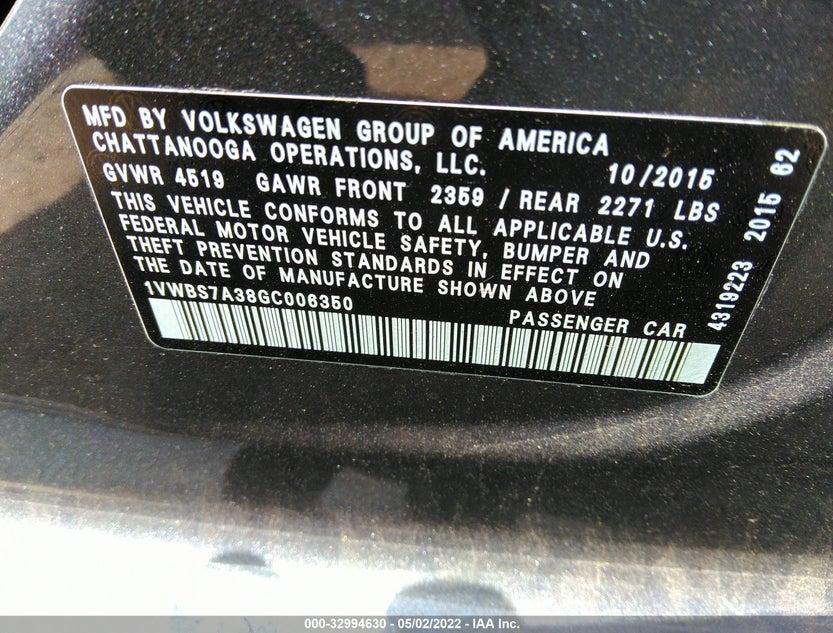 1VWBS7A38GC006350