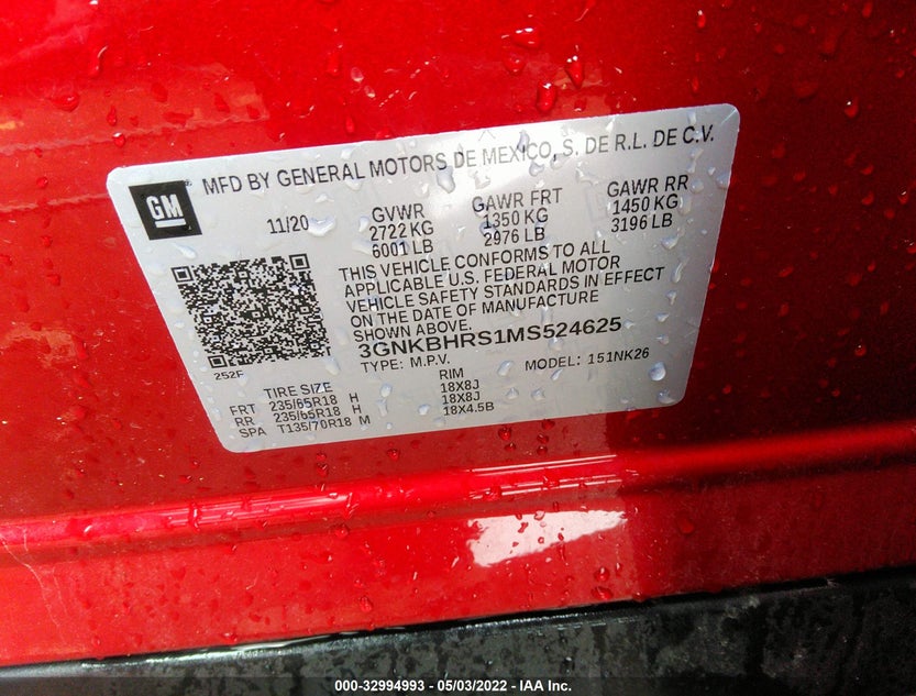3GNKBHRS1MS524625