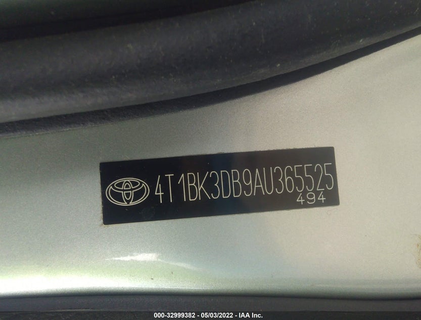 4T1BK3DB9AU365525