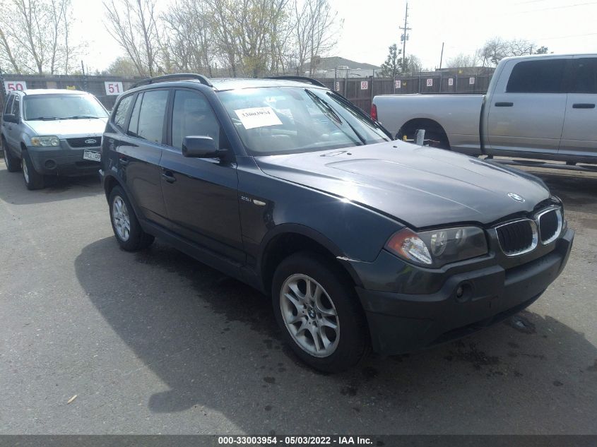 2004 BMW X3 2.5I VIN: WBXPA734X4WB26801 Lot: 33003954