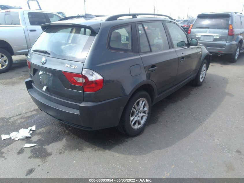 2004 BMW X3 2.5I VIN: WBXPA734X4WB26801 Lot: 33003954