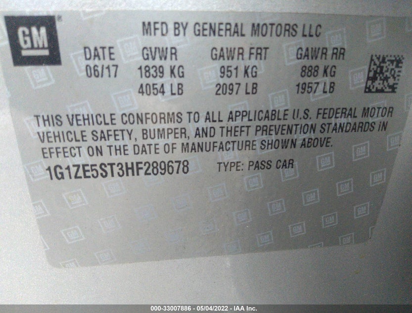 1G1ZE5ST3HF289678
