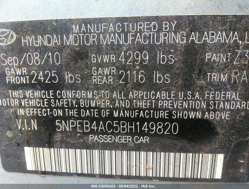 5NPEB4AC5BH149820