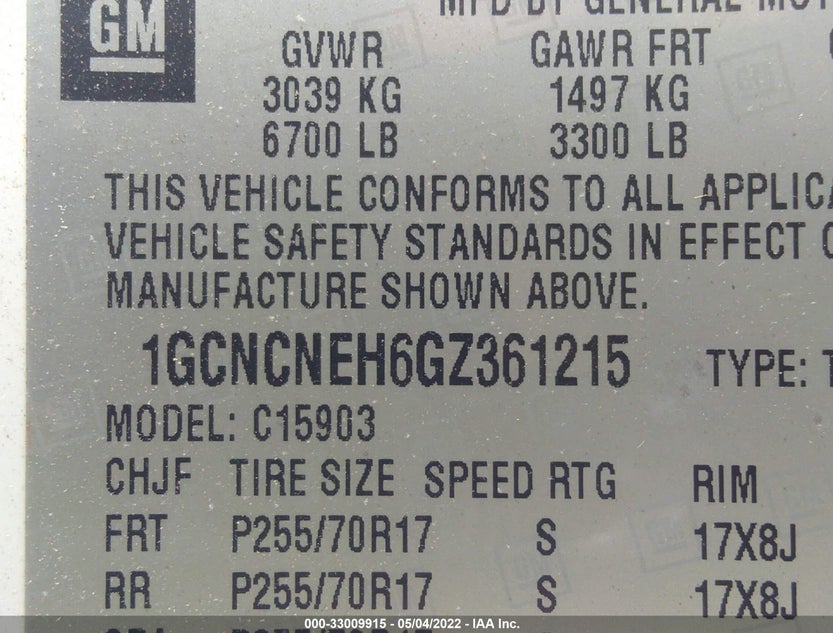 1GCNCNEH6GZ361215