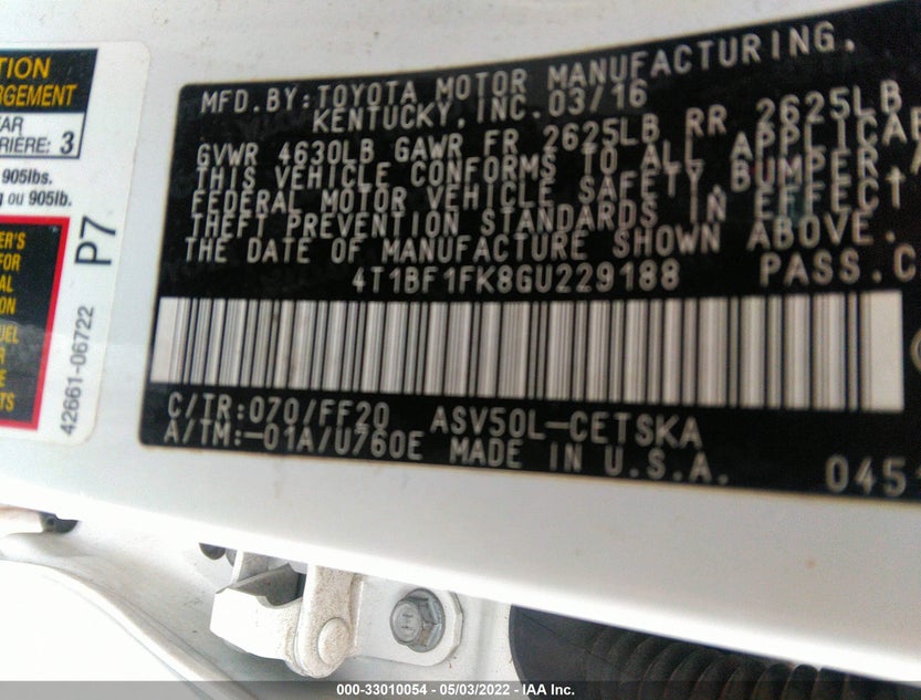 4T1BF1FK8GU229188