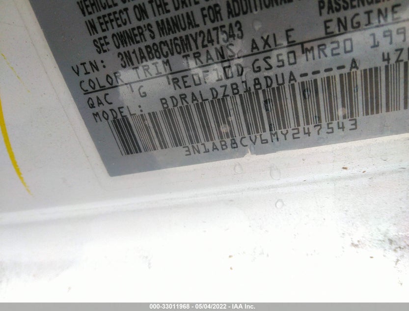 3N1AB8CV6MY247543