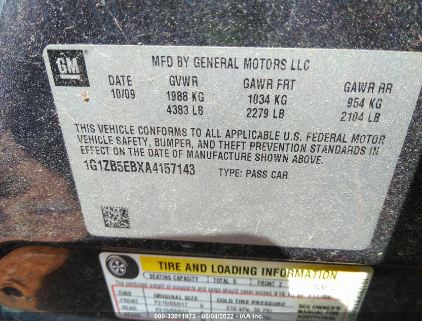 1G1ZB5EBXA4157143