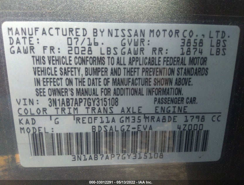 3N1AB7AP7GY315108