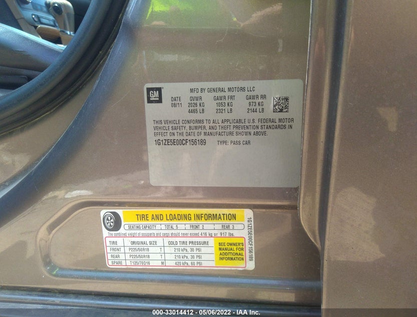 1G1ZE5E00CF156189