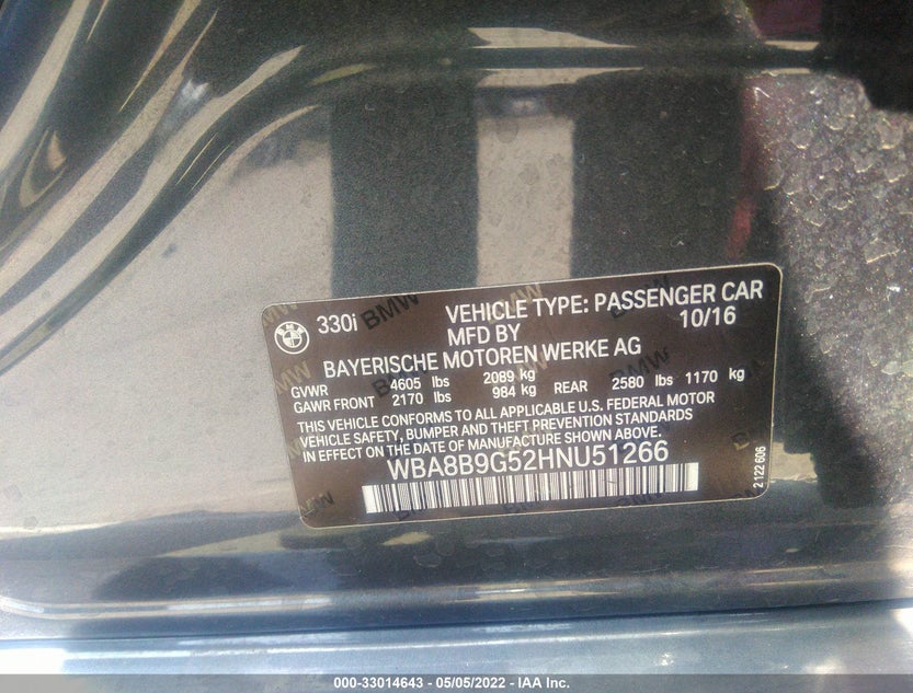 WBA8B9G52HNU51266