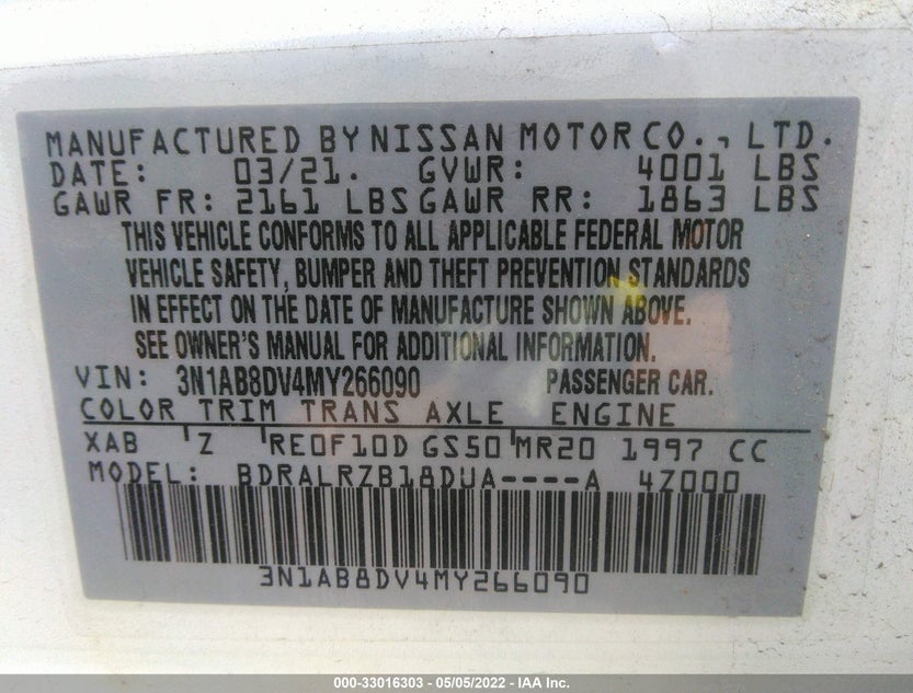 3N1AB8DV4MY266090