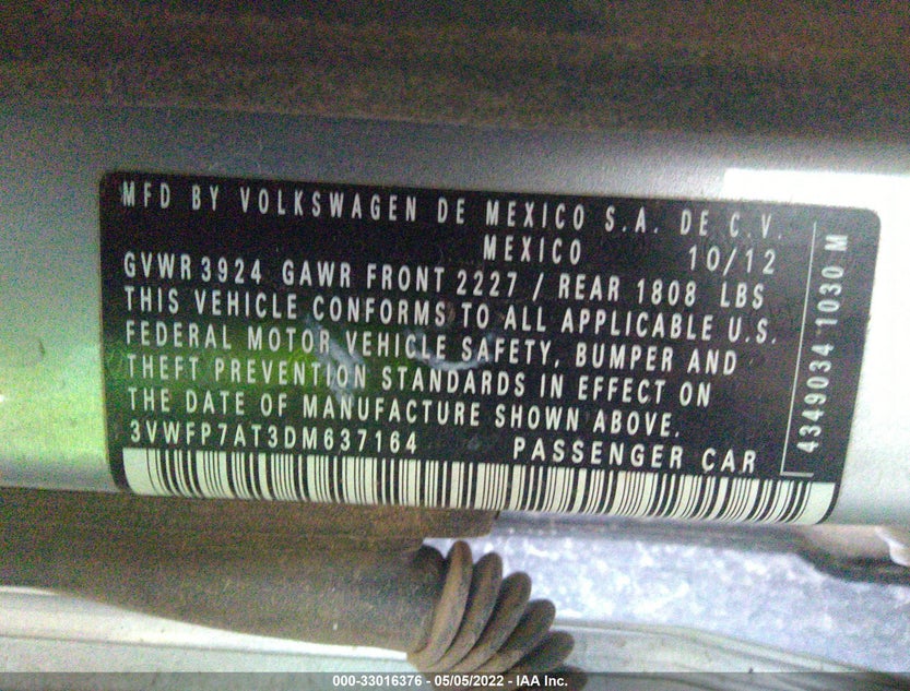3VWFP7AT3DM637164
