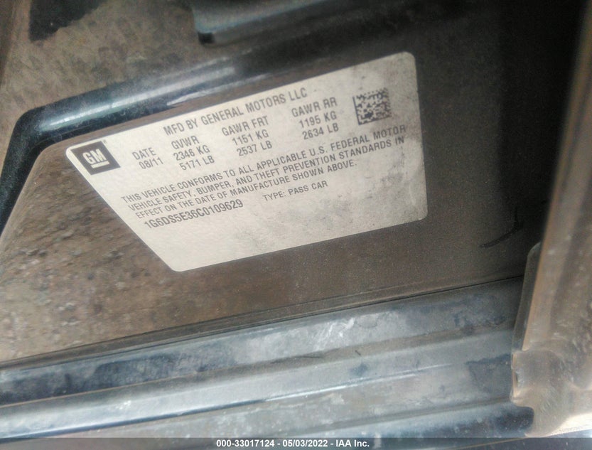 1G6DS5E36C0109629