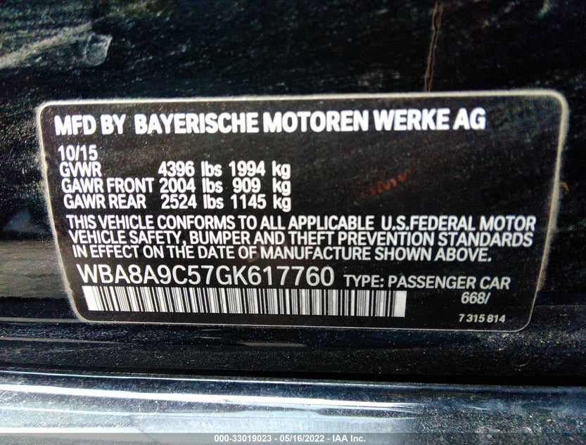 WBA8A9C57GK617760