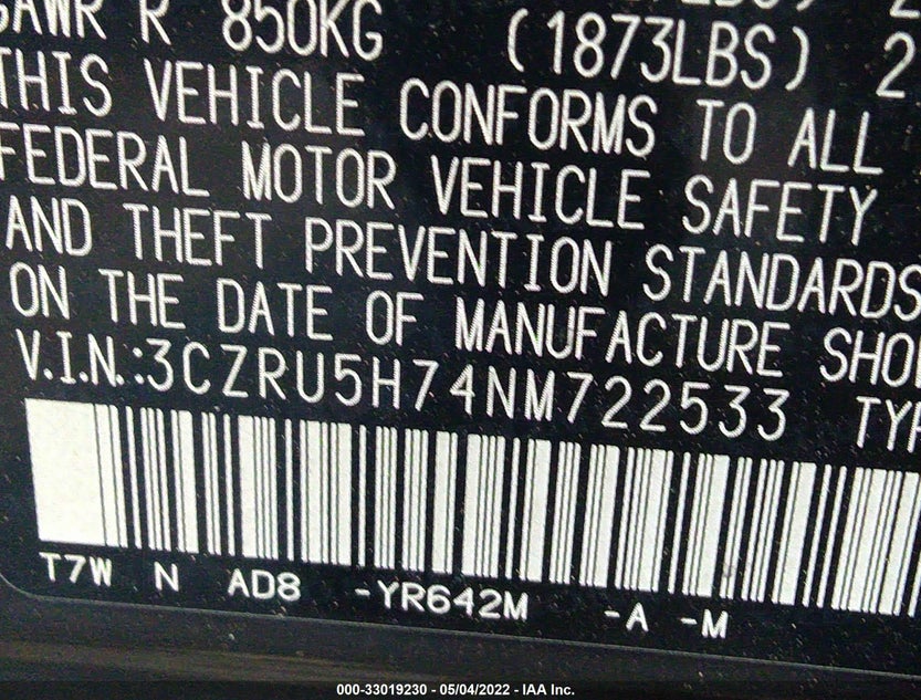 3CZRU5H74NM722533