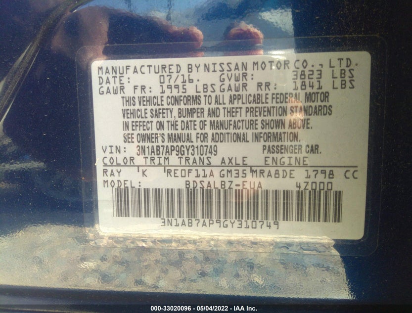3N1AB7AP9GY310749