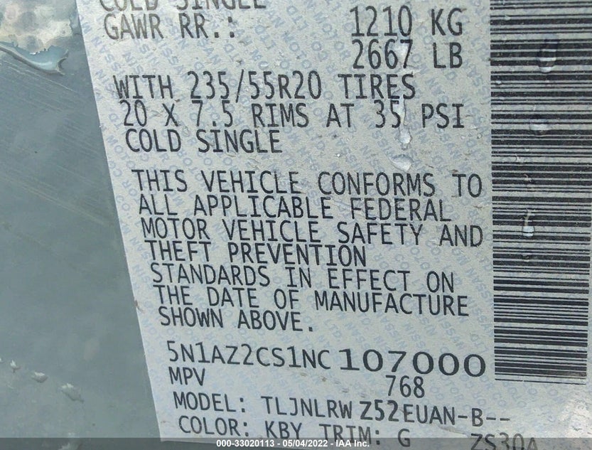 5N1AZ2CS1NC107000