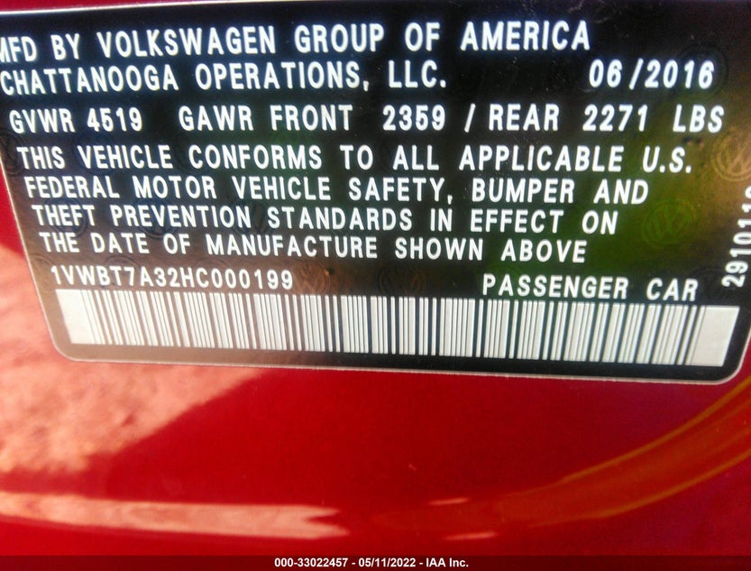 1VWBT7A32HC000199