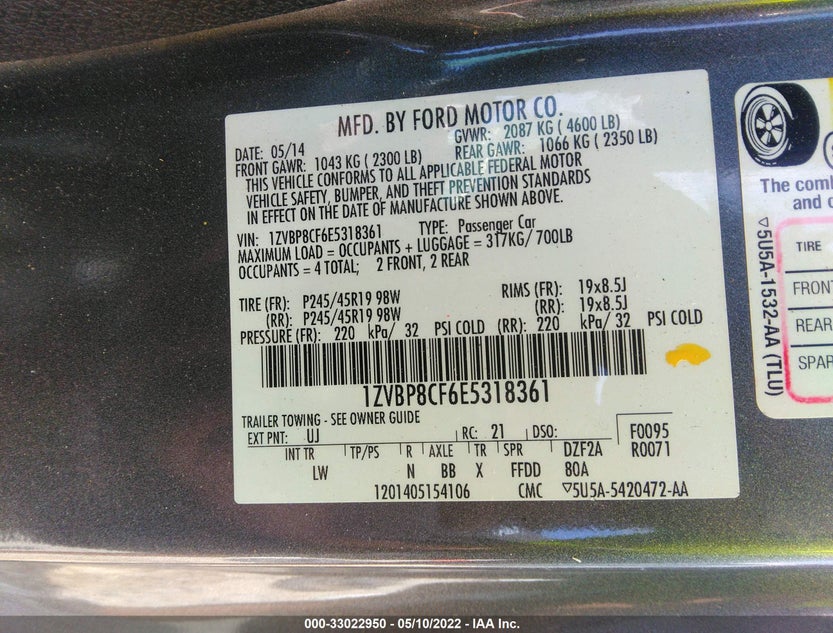 1ZVBP8CF6E5318361