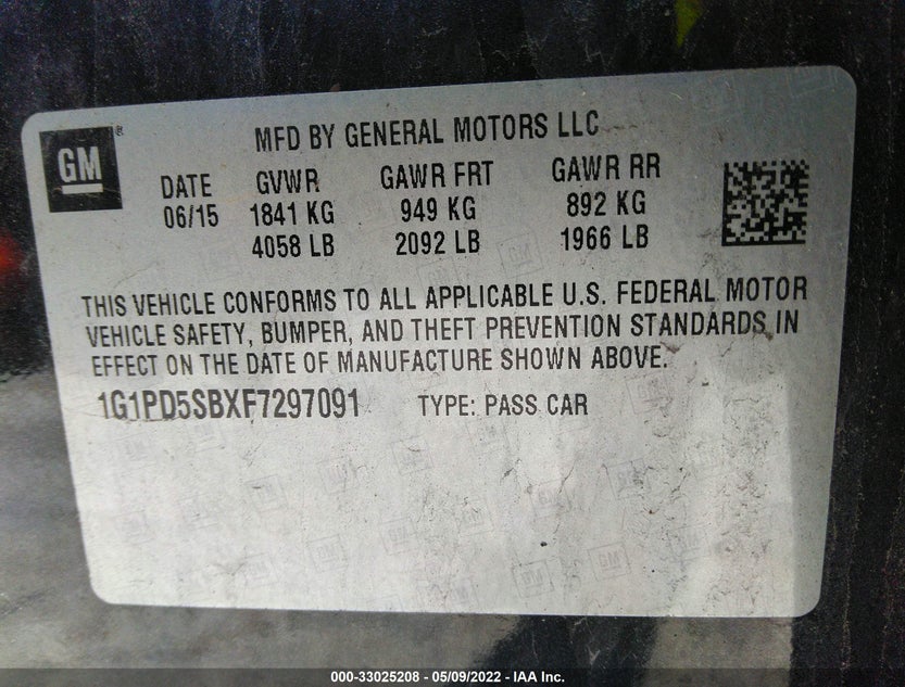 1G1PD5SBXF7297091