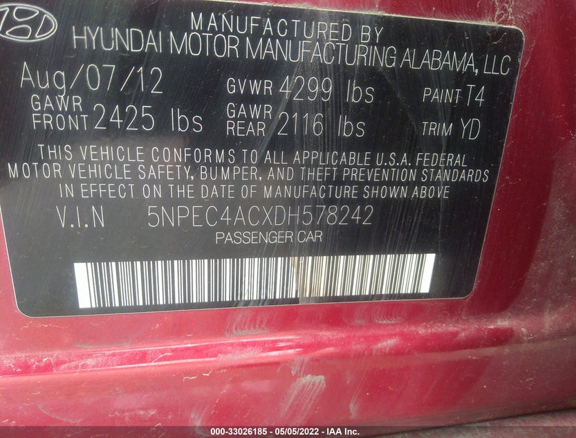5NPEC4ACXDH578242