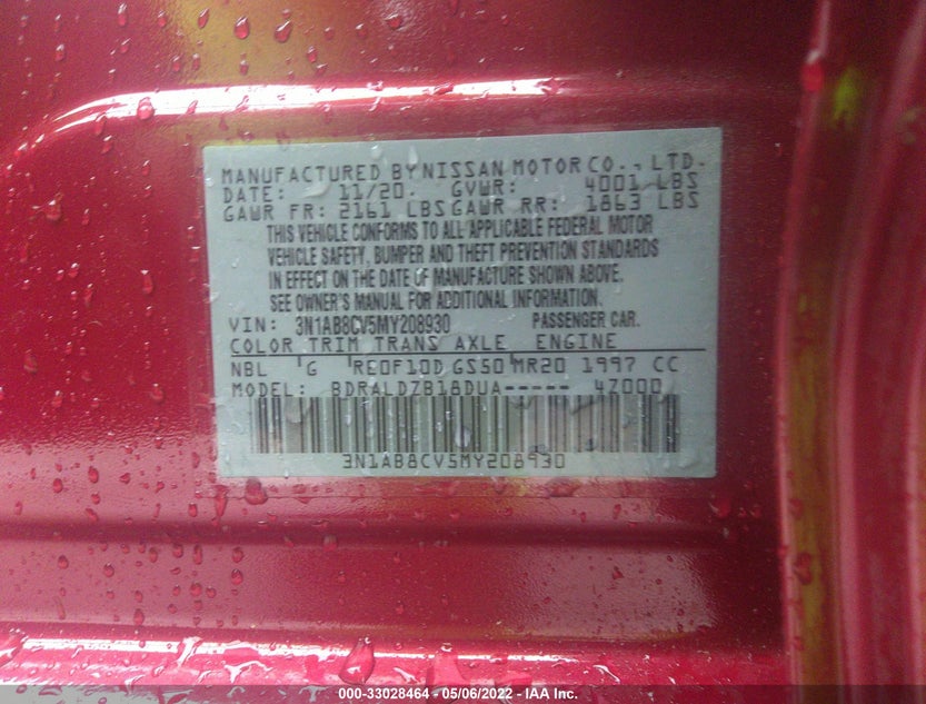 3N1AB8CV5MY208930