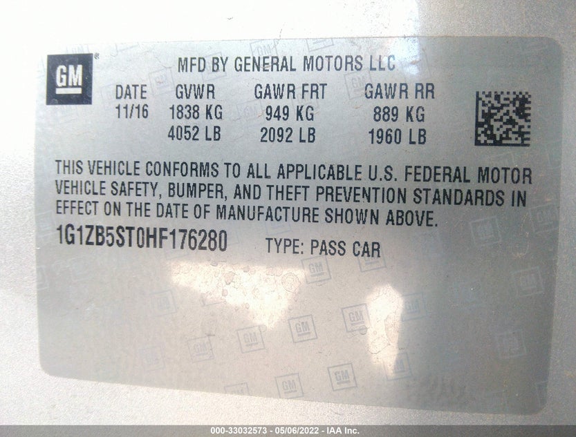 1G1ZB5ST0HF176280