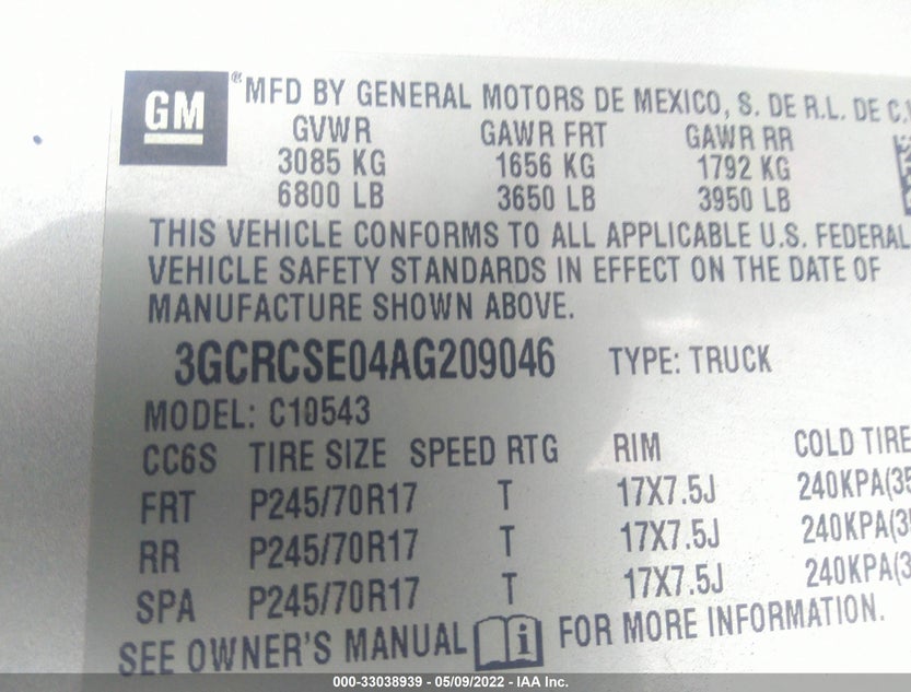 3GCRCSE04AG209046