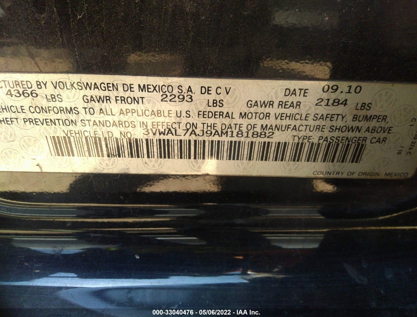 3VWAL7AJ9AM181882