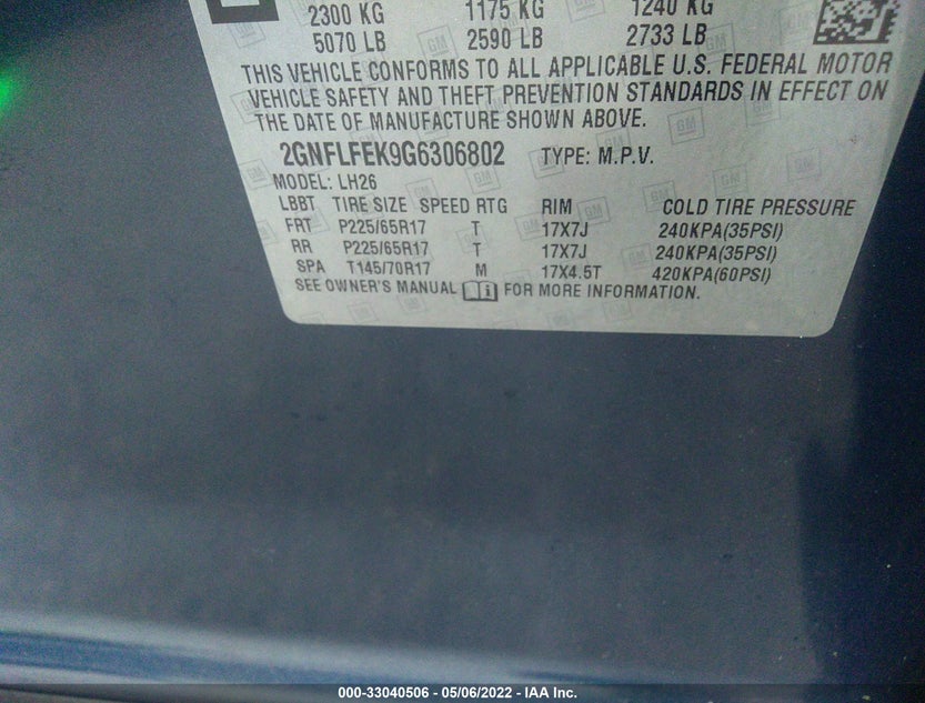 2GNFLFEK9G6306802