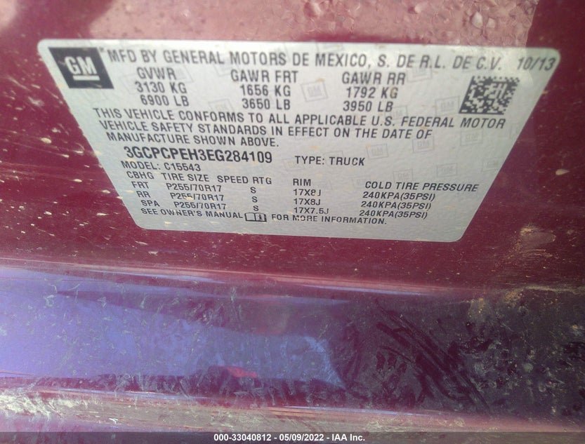 3GCPCPEH3EG284109
