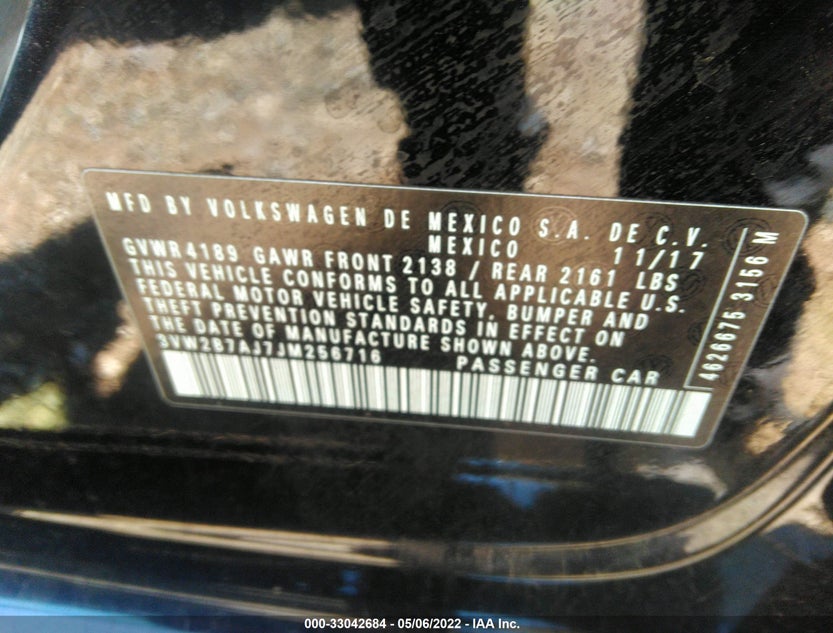 3VW2B7AJ7JM256716