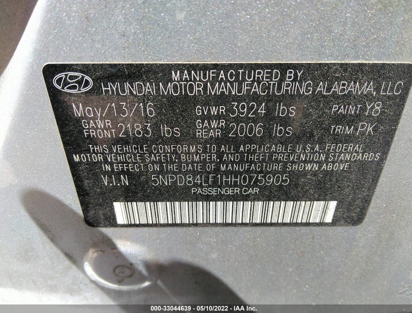 5NPD84LF1HH075905
