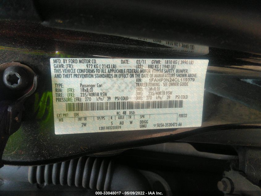 1FAHP3N24CL119379 2012 Ford Focus Titanium