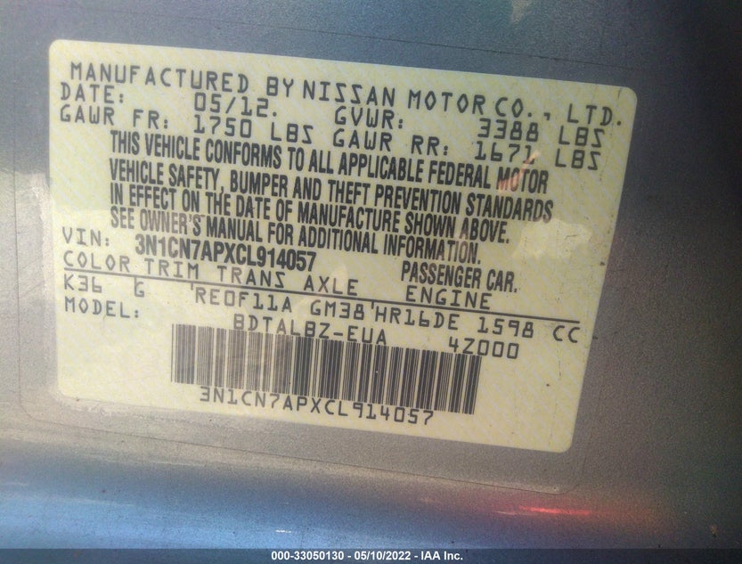 3N1CN7APXCL914057