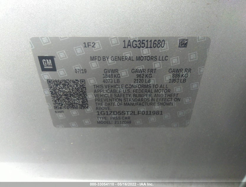 1G1ZD5ST2LF011981