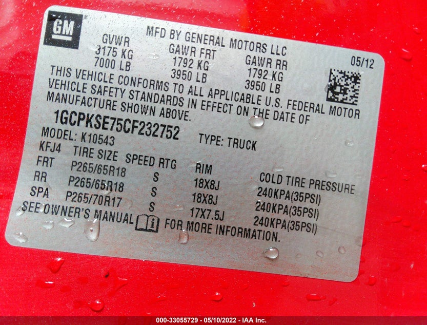 1GCPKSE75CF232752