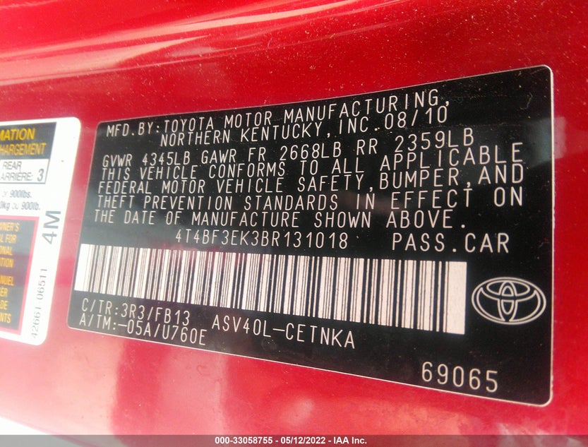 4T4BF3EK3BR131018
