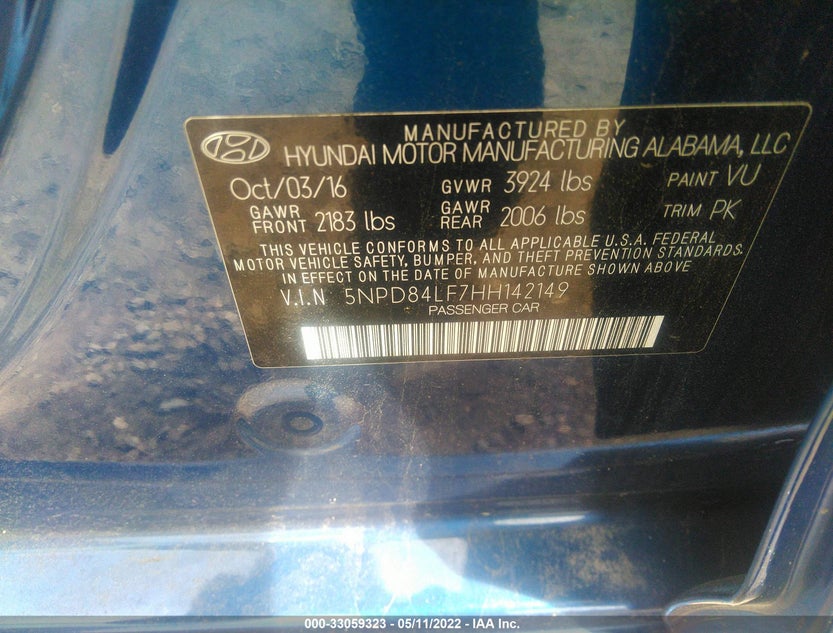 5NPD84LF7HH142149