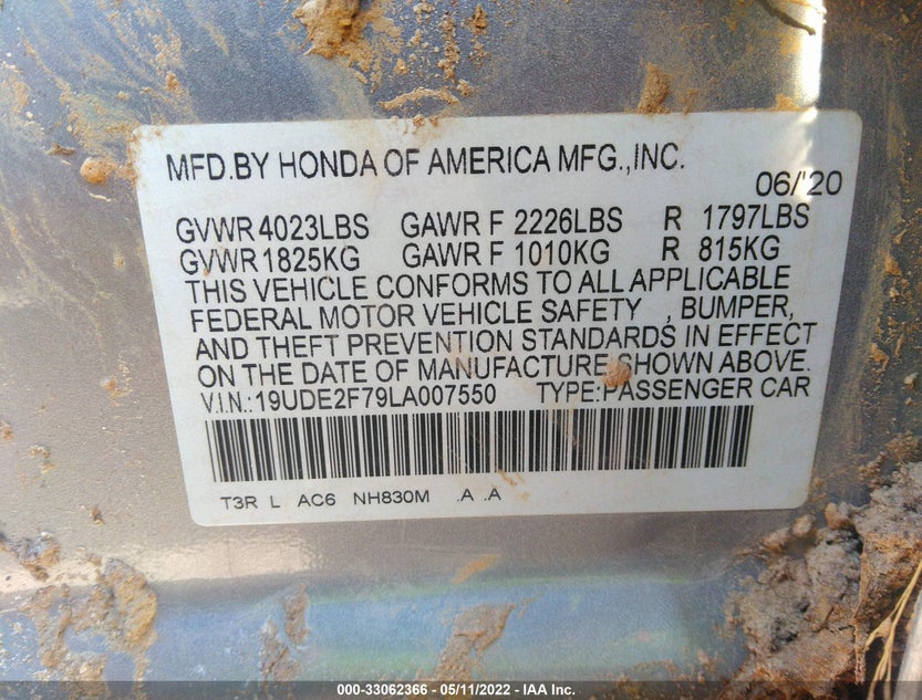 19UDE2F79LA007550