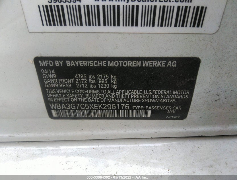 WBA3G7C5XEK296176